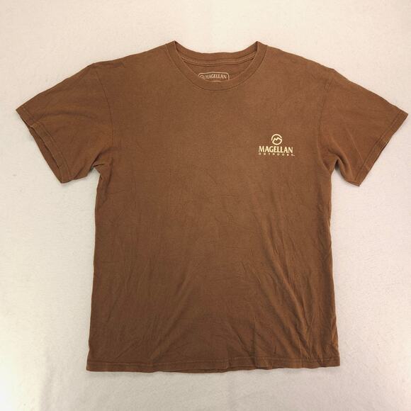 Magellan Outdoors Short Sleeve Crew Neck T-Shirt Mens Size Large L Brown - Picture 2 of 9